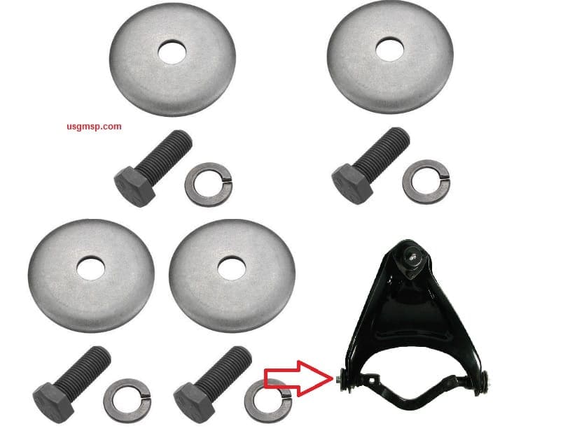 Control Arm BOLT & Washer Set: 58-88 GM Vario